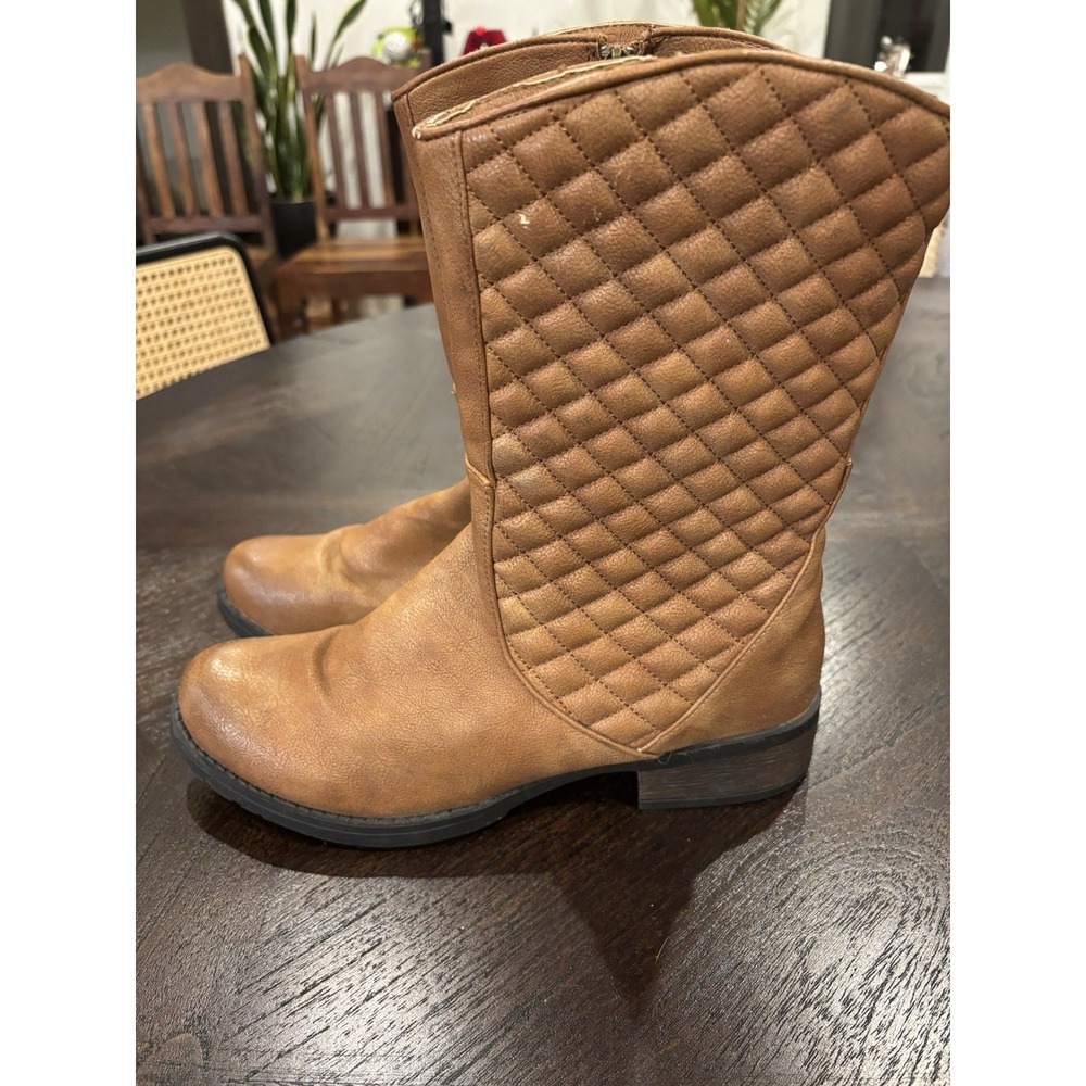 Luichiny Tan Women's March N On Boot Size‎ 11 M US Zipper Biker Boot Western